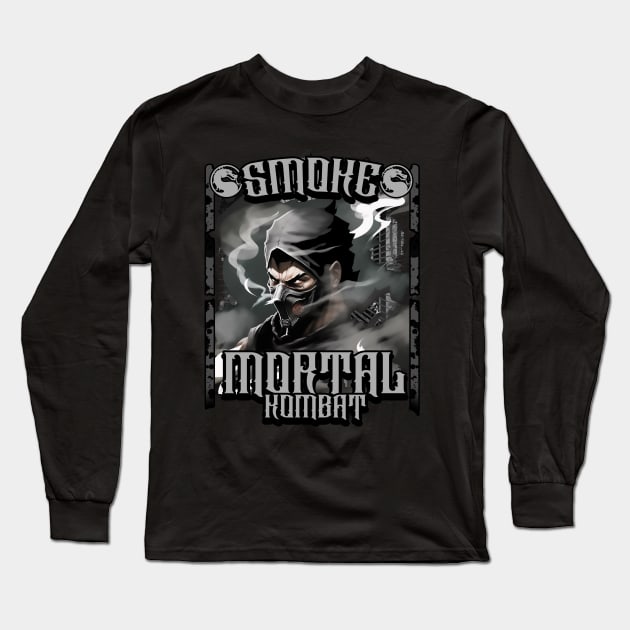 Smoke Long Sleeve T-Shirt by Brom Store